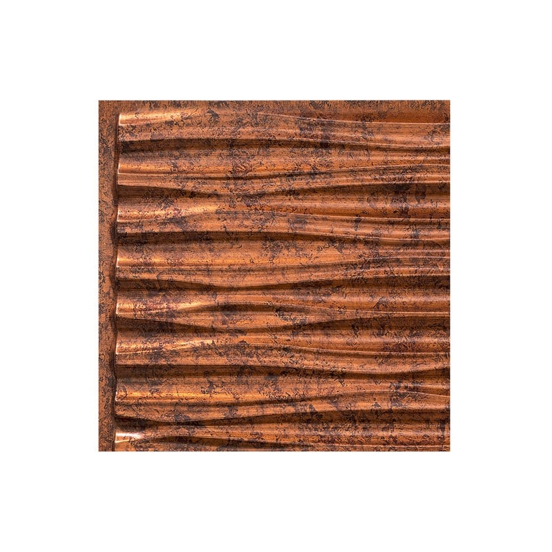 FASÄDE Dunes Decorative Vinyl 2ft x 2ft Lay in Ceiling Panel in Moonstone Copper (5 Pack) - 12in x 12in Sample - Moonstone Copper