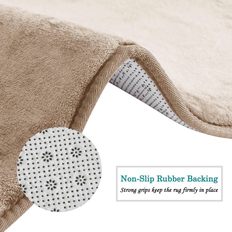 Sweet Home Collection Memory Foam No Slip Back Bath Mats