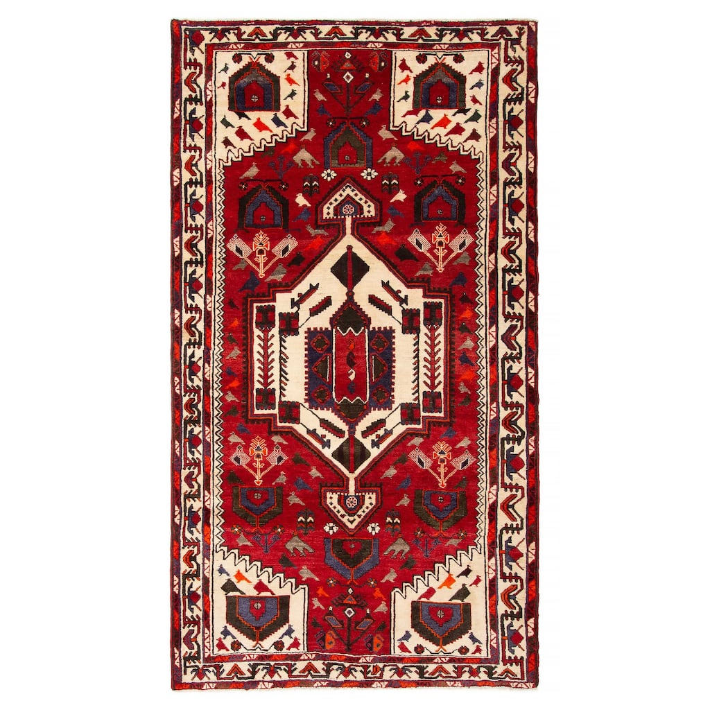 ECARPETGALLERY Hand-knotted Konya Anatolian Red Wool Rug - 5' 5" x 9' 11"