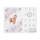 preview thumbnail 1 of 4, Watercolor Floral Collection Girl Baby Monthly Milestone Blanket - Lavender Purple, Pink and Grey Boho Shabby Chic Rose Flower