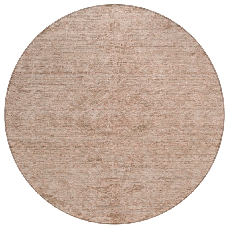 Machine Washable Indoor/ Outdoor Vintage Traditional Chantille Rug