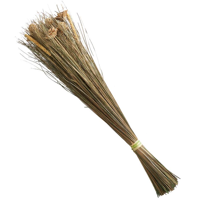 Brown Dried Plant Handmade Tall Branch Bouquet Grass Natural Foliage
