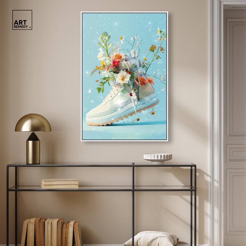 Light Sneaker Bouquet Canvas by Art Remedy