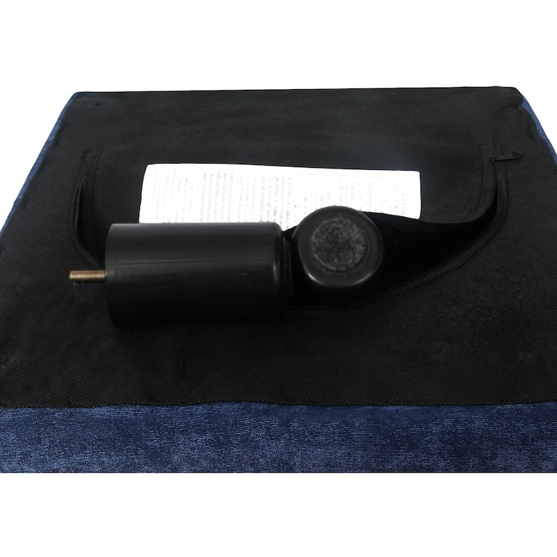 Adeco Ottoman Upholstered Fabric Footrest Pet Steps Dog Stair Stool