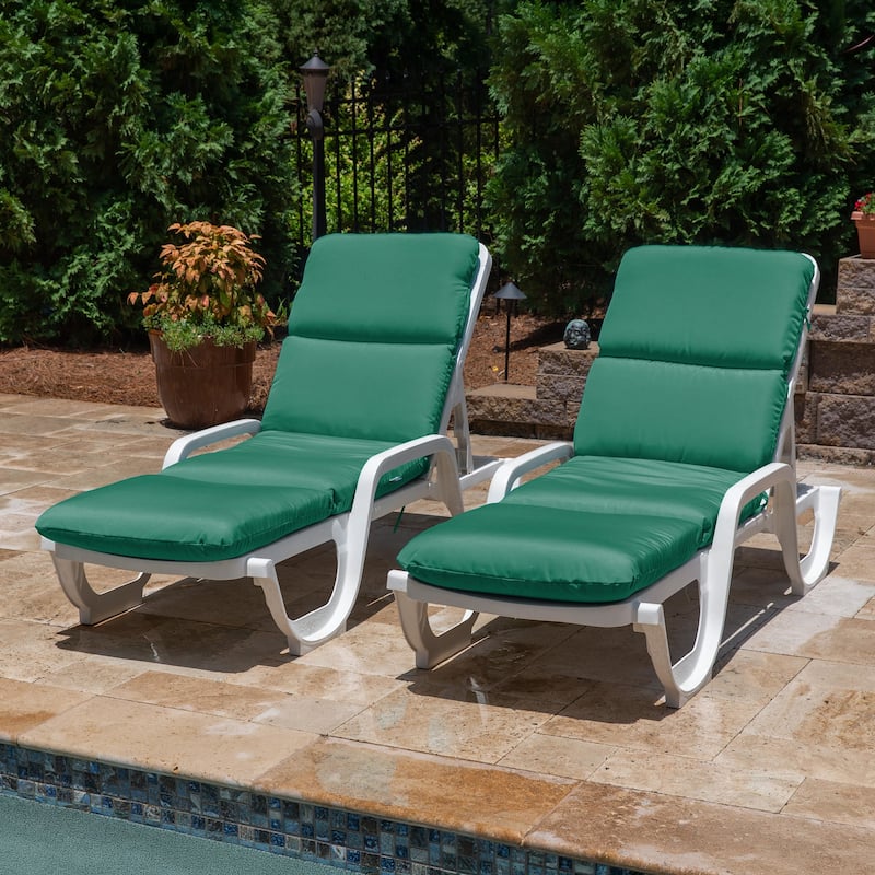 Casual Cushion Sunbrella® Fabric 1-Piece Outdoor Chaise Cushion, 22.5"W x 74"L - 22.5"W x 74"L