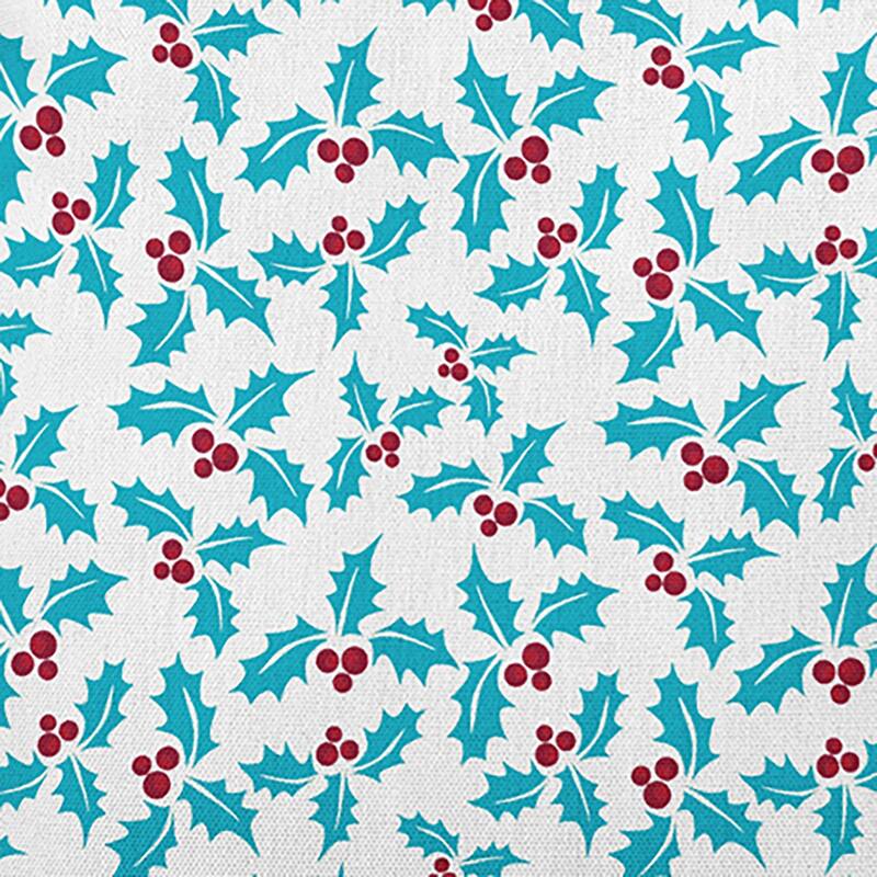 Holly Bush Christmas/Winter Accent Pillow