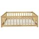 preview thumbnail 95 of 173, Toddler Floor Bed with Fence and Door, Montessori Platform Floorbed with Safety Guardrails for Children Boys Girls Kids Playroom