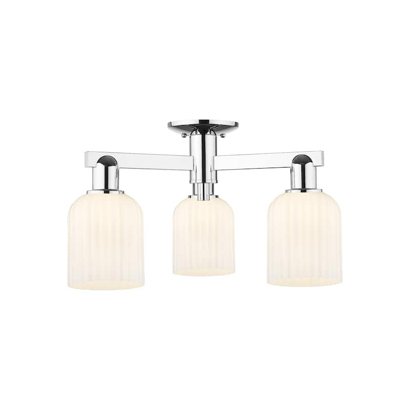 Innovations Lighting Downtown Urban - Bridal Veil - 3 Light 23" Semi-Flush Mount Light