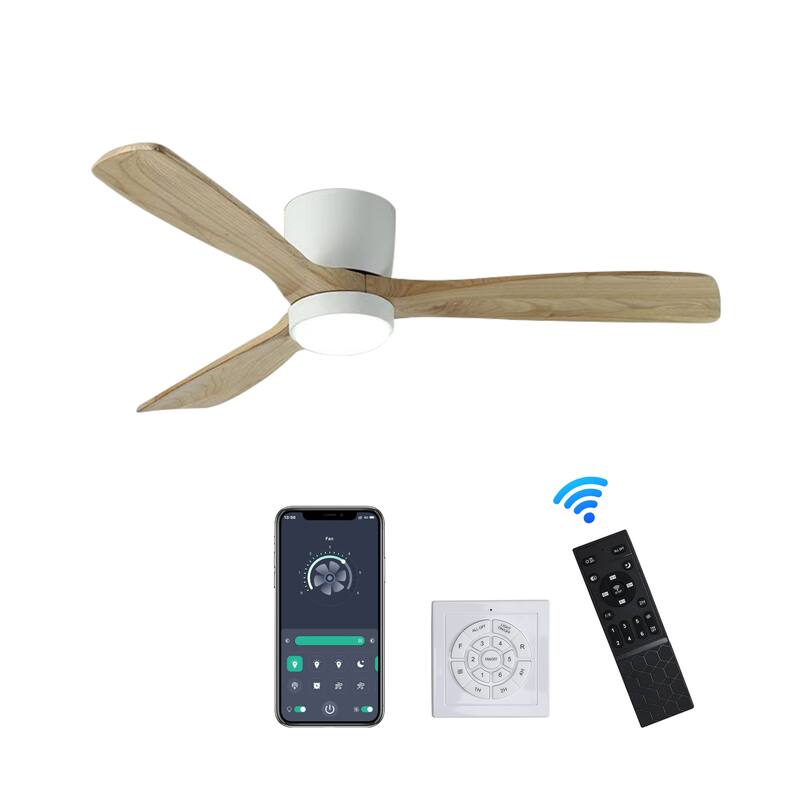 52 inch Ceiling Fans with Lights and Remote,Flush Mount Low Profile Ceiling Fan with Light,6 Speed,Reversible DC Motor