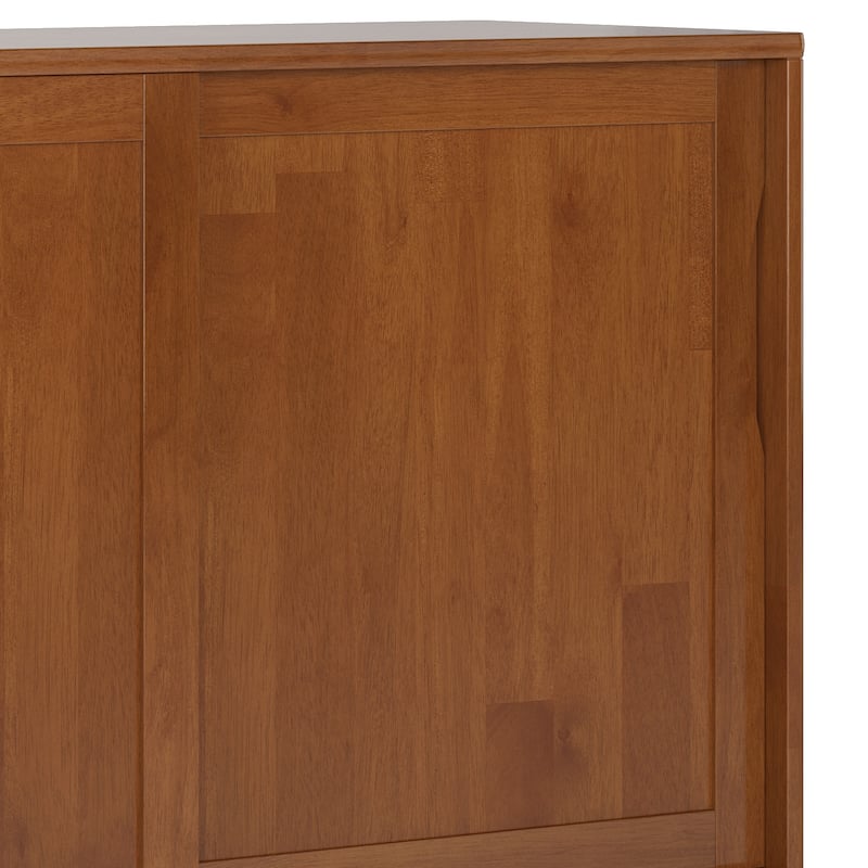 WYNDENHALL Pearson SOLID HARDWOOD 48 inch Wide Mid Century Modern Medium Storage Cabinet - 48"w x 17"d x 42" h