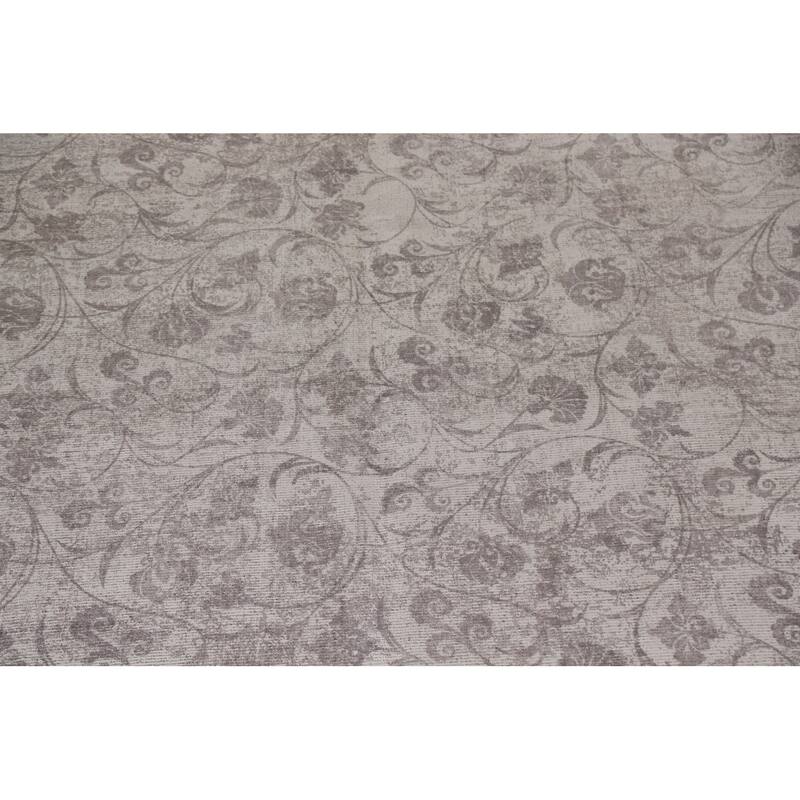 All-Over Floral Modern Oriental Area Rug Hand-Knotted Wool Carpet - 7'11"x 11'4"