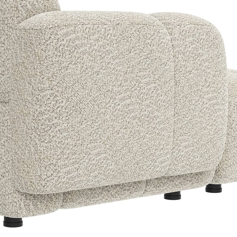 Christopher Knight Home - 3-Seater 90.94" L-Shaped Upholstered Sectional Sofa with Ottoman