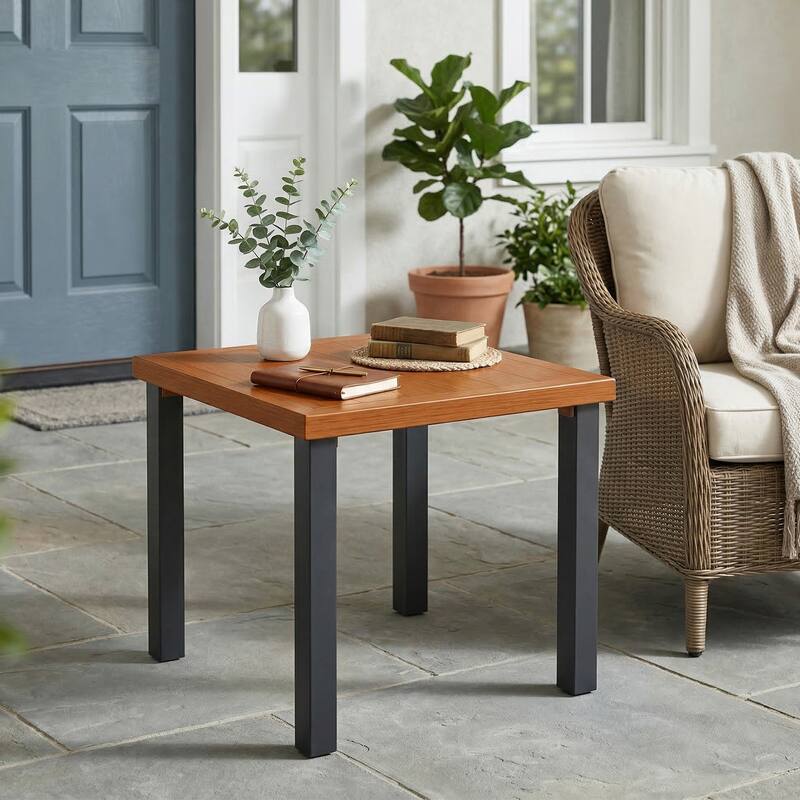 Square Outdoor Side Table - 17.3'' H X 17.7'' D X 17.7'' W