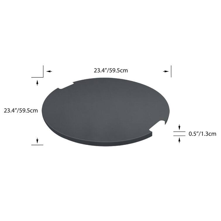 AMS Fireplace Eclipse Round Outdoor Fire Pit Bundle - 44" x 44" x 17"