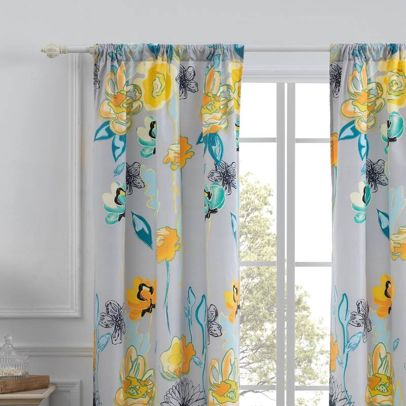 Greenland Home Fashions Watercolor Dream Curtain Panels (Set of 2)