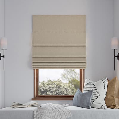 Sun Zero Pryer Textured Total Blackout Cordless Roman Shade