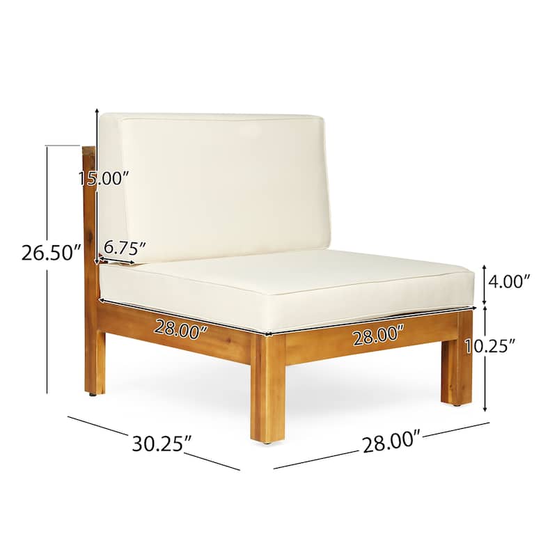 Brava Acacia Wood Sectional Sofa Set by Christopher Knight Home