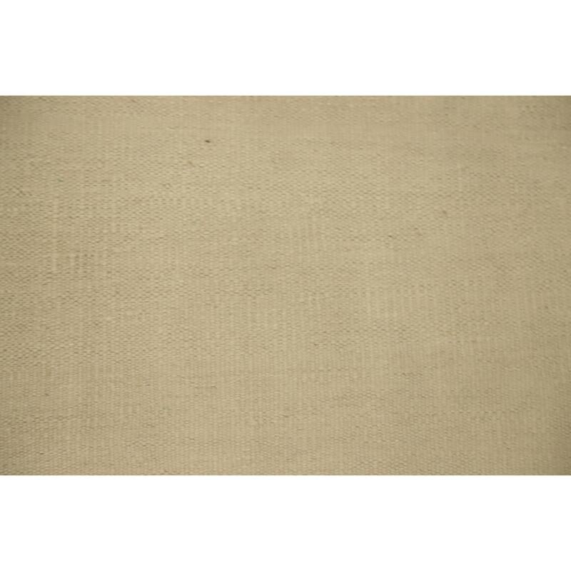 Hand Woven Oriental 100% Wool Carpet Southwestern Modern Beige & Ivories Kilim Runner Rug - 5' 9'' X 2' 2''