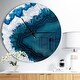 preview thumbnail 7 of 7, Designart 'Blue Brazilian Geode' Oversized Modern Wall Clock 23 in. wide x 23 in. high