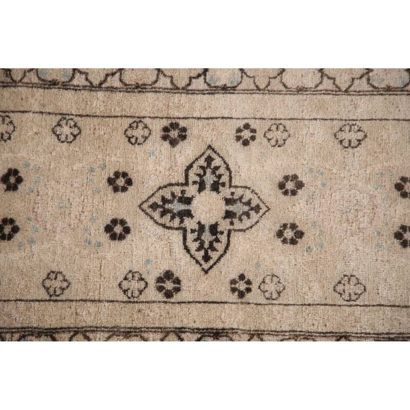 Geometric Royal Tabriz Oriental Area Rug Handmade Vintage Wool Carpet - 6'2" x 8'10"