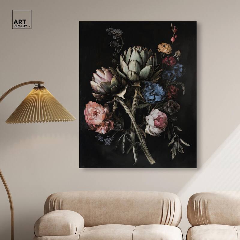 Moody Artichoke III Canvas by Art Remedy, Gallery Wrapped