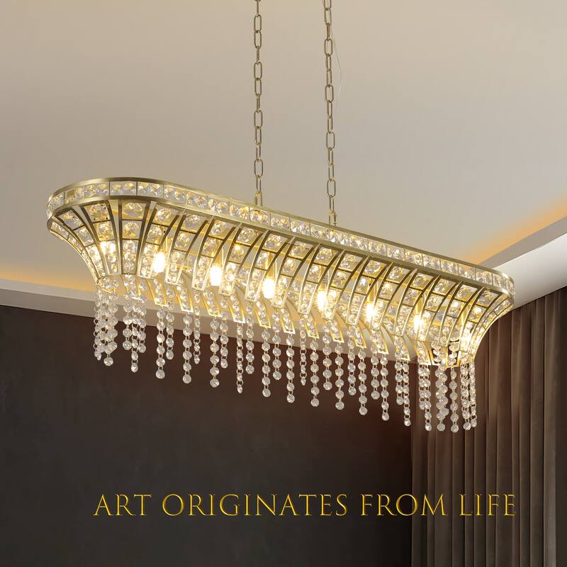 Modern Crystal Chandelier - Luxury Pendant Ceiling Light Pendant Light for Dining Room, Kitchen Island, or Living Room
