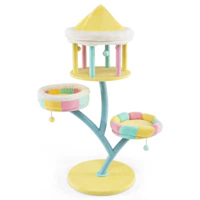 Costway Multi-Layer Cat Tree Cat Tower with Open Condo 2 Removable - See Details