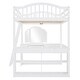 preview thumbnail 12 of 16, White Wooden Full Size Loft Bed with U-shaped Desk,Solid Wood Bed with Tri-fold Mirror and Shelves