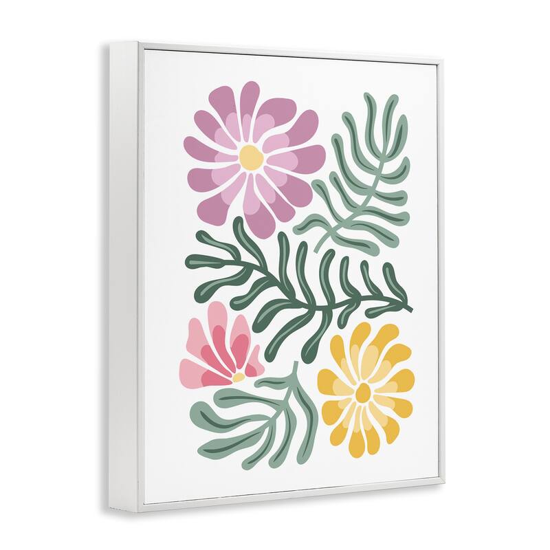 Stupell Pastel Midcentury Mod Blooms Framed Giclee Art Design By Kim Allen