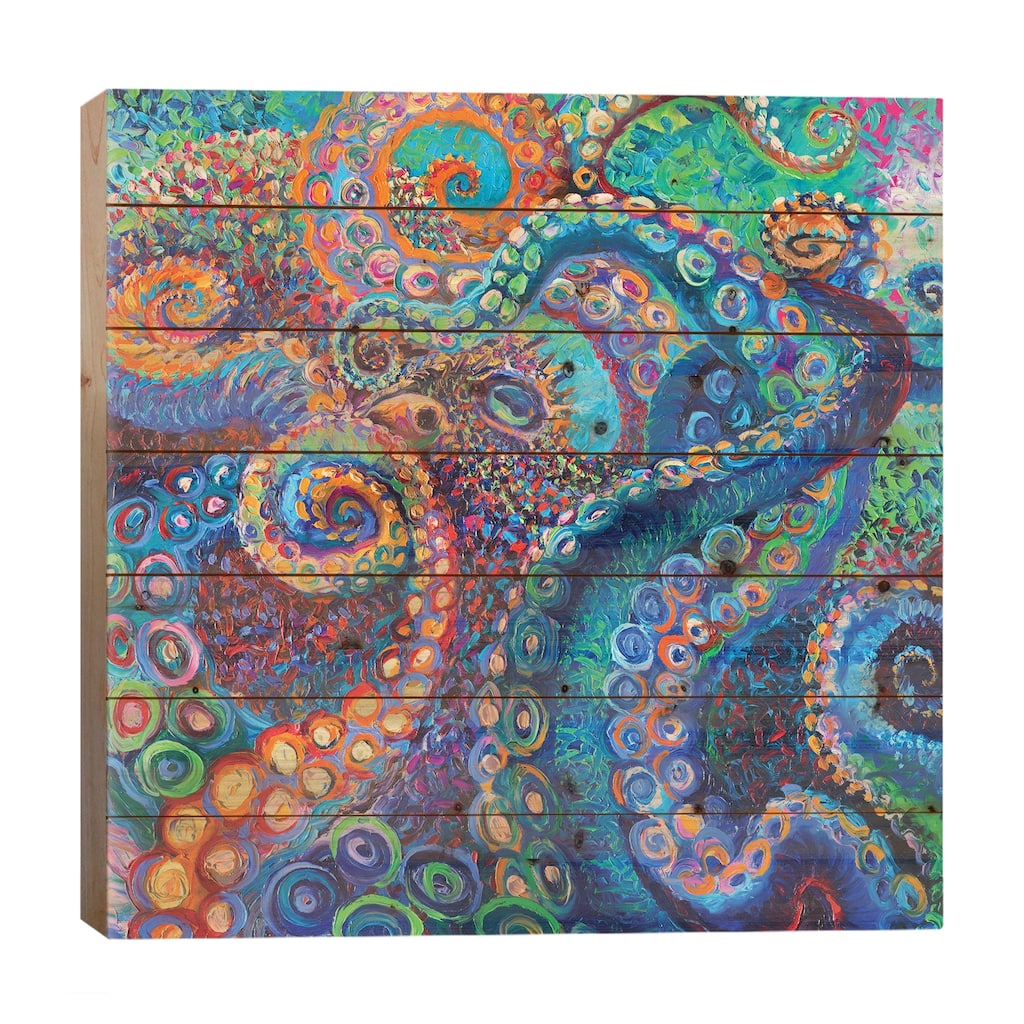 Bones Soft As Water Print On Wood by Iris Scott - Multi-Color