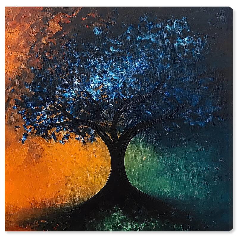 Tree of Opposites II Canvas by Art Remedy, Gallery Wrapped - 16" x 16"
