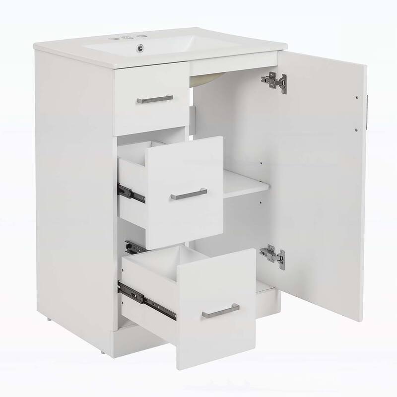 Bathroom Sink Cabinet with 2 Drawers and Soft-Closing Door
