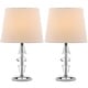 preview thumbnail 6 of 5, SAFAVIEH Lighting 15-inch Crescendo White Shade Tiered Crystal Table Lamp (Set of 2) - 9"W x 9"D x 16"H