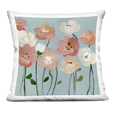 Stupell Soft Mixed Blossoms Decorative Printed Throw Pillow Design by Charity Henderson