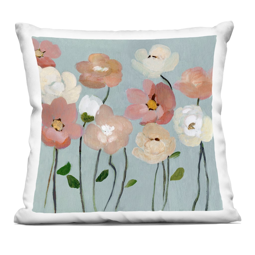 Stupell Soft Mixed Blossoms Decorative Printed Throw Pillow Design by Charity Henderson