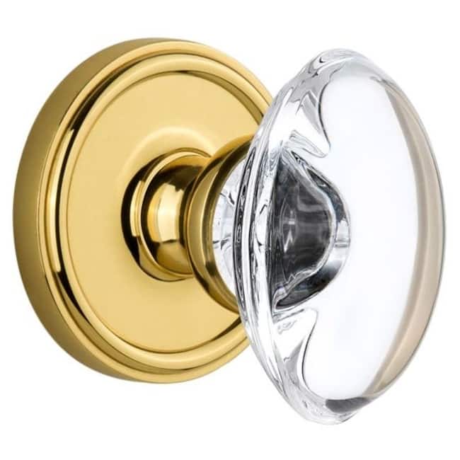 Grandeur Georgetown Solid Brass Rose Single Dummy Knob with Provence - Lifetime Brass