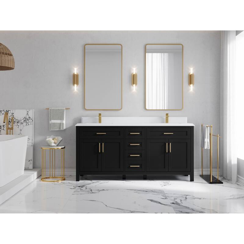 Willow Collections 72 in. W x 22 in. D Double Sink Bathroom Vanity with Countertop