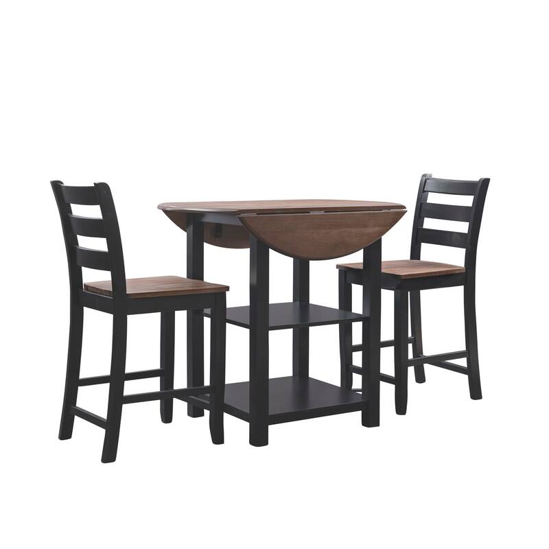 Crovetti 3-Piece Rustic Farmhouse Counter Set