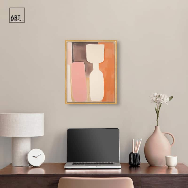 Peach Echoes I Canvas by Art Remedy