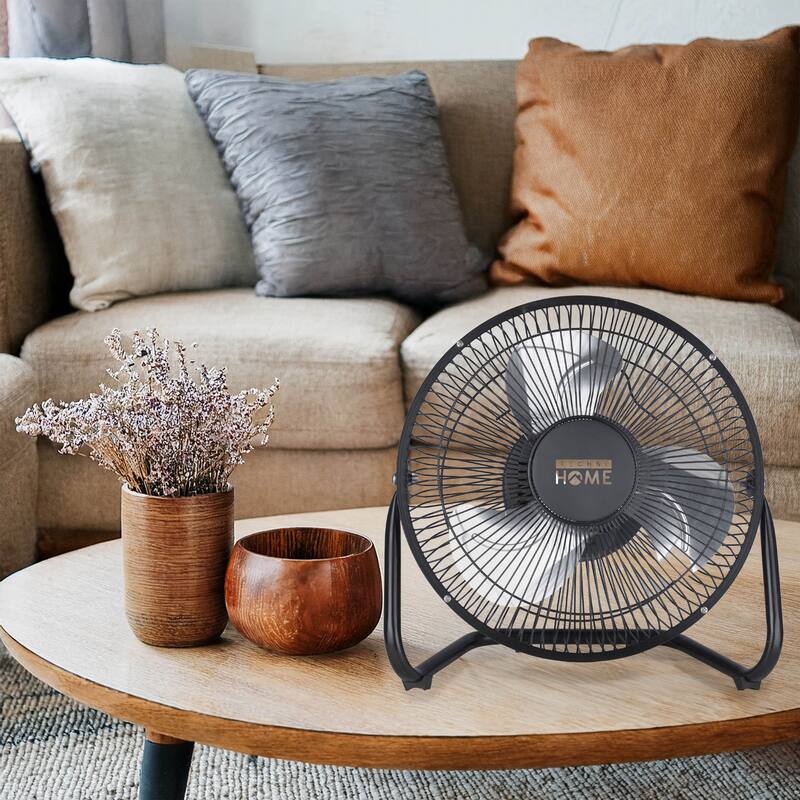 Modern Designs ProFlow 9” Portable High Velocity Fan with Adjustable Tilt and Dual-Speed Power - Black