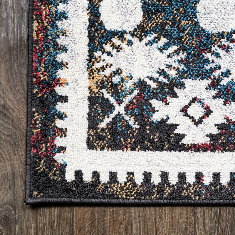 JONATHAN Y Palmette Distressed Kilim Area Rug