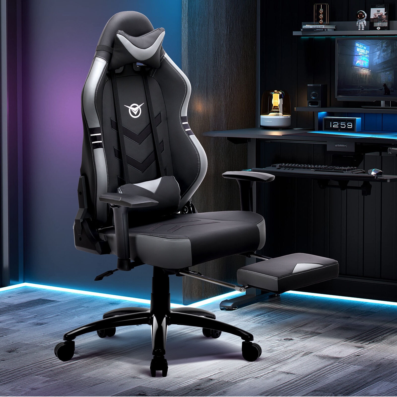 Footrest 350lbs Gaming Chair For 350 Lbs Big And Tall Gaming Chair