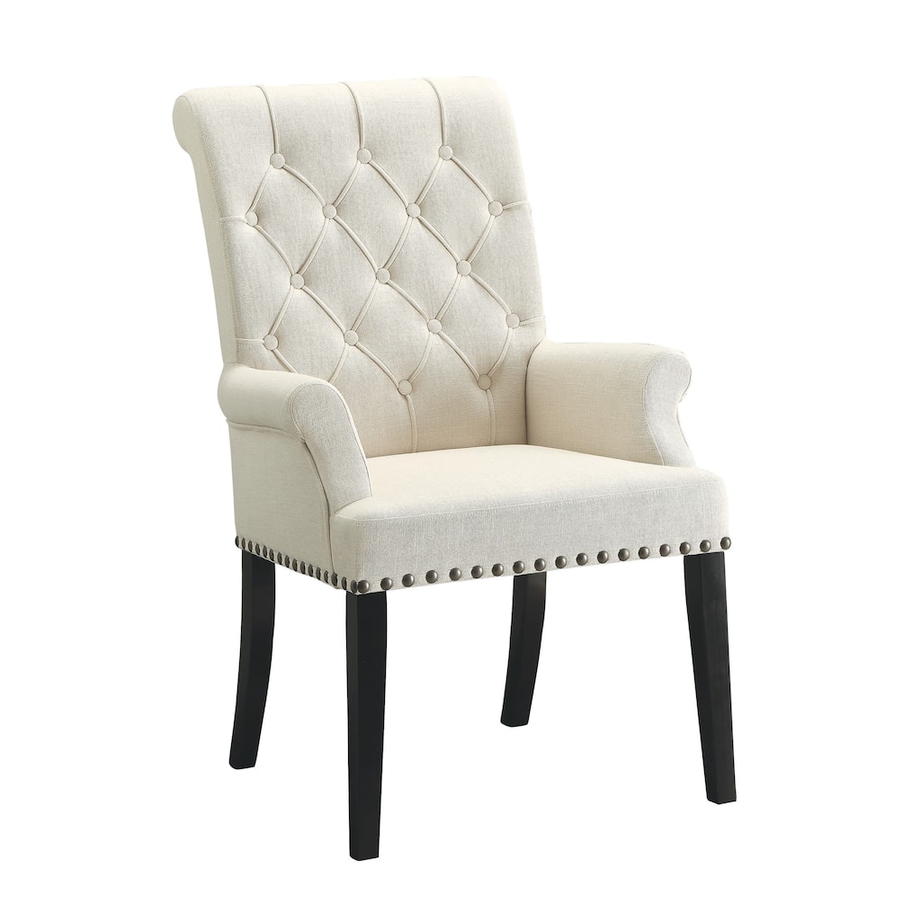 Vaughn Traditional Tufted Dining Arm Chair
