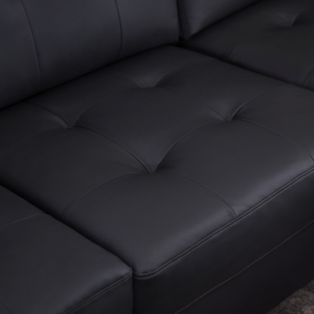 Abbyson Montgomery Reversible Bonded Leather Sectional Ottoman On Sale Overstock 11769151