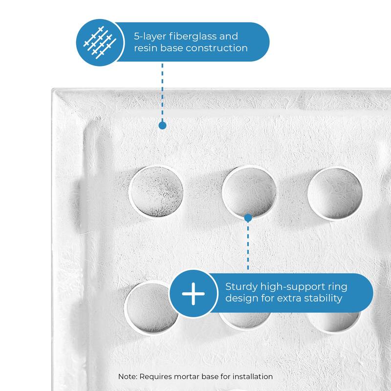 OVE Breeze Pivot Corner Frameless Pivot Shower Door Kit with Base Pan