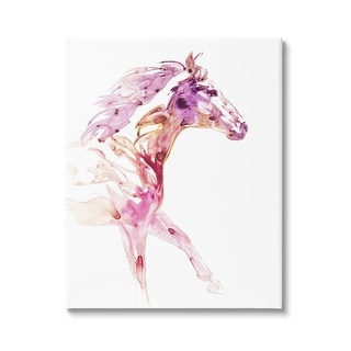 Stupell Abstract Pink Horse Galloping Canvas Wall Art By Julie Chapman 