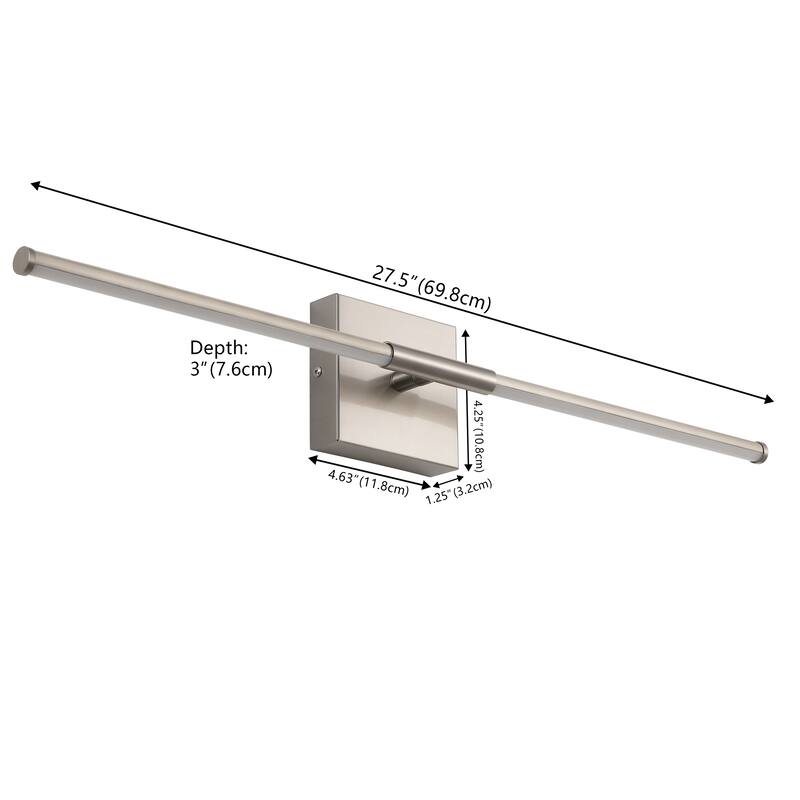 28" Dimmable Integrated LED Metal Wall Sconce, by JONATHAN Y