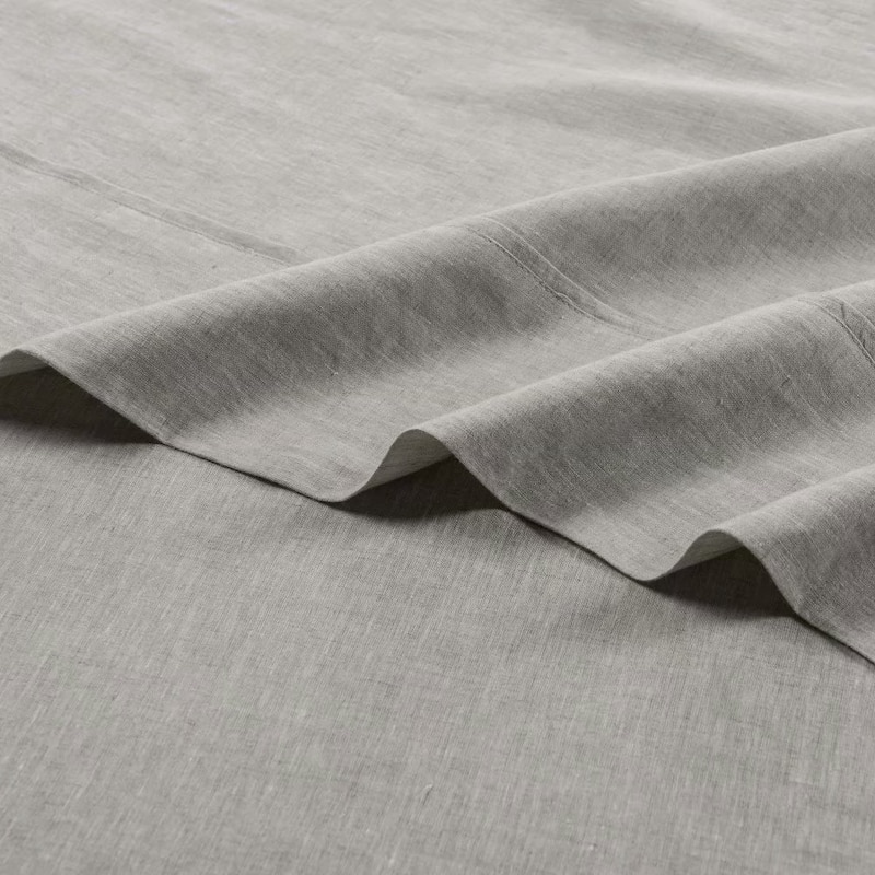 WHOLINENS Stone Washed French Linen Sheets Set 16 Inches Pocket