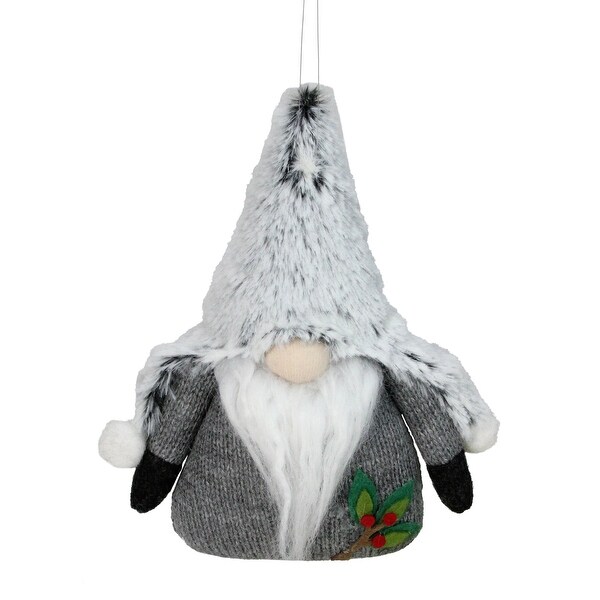 Shop Plush Gray and White Stuffed Gnome Christmas Ornament ... The body is made from a red heart themed cotton fabric.
