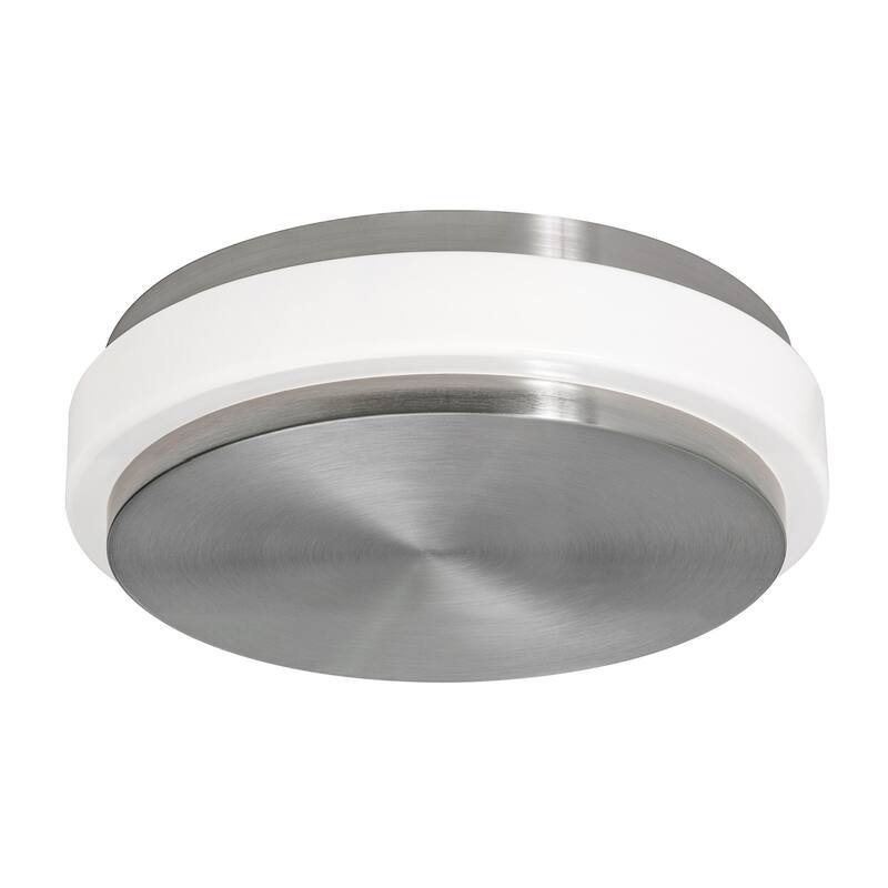 AFX EISF10LAJUD Eris 10" Wide Flush Mount Drum Ceiling Fixture - Satin Nickel